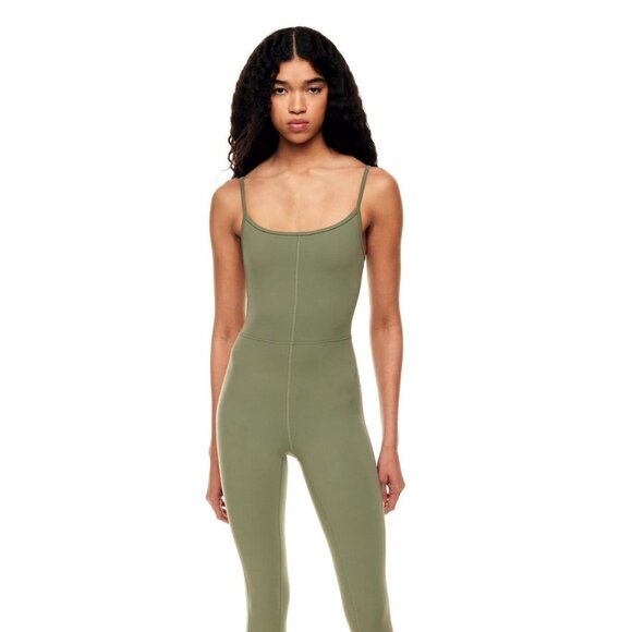 Aritzia Wilfred Free Olive Green Divinity Leotard Square Neck Soft Size Small - Picture 1 of 13